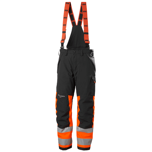 Cotte haute visibilité d’hiver Alna 2.0 CL 1 Helly Hansen vue face noir orange