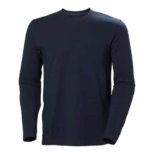 T-shirt manches longues Kensington Helly Hansen vue de face bleu marine