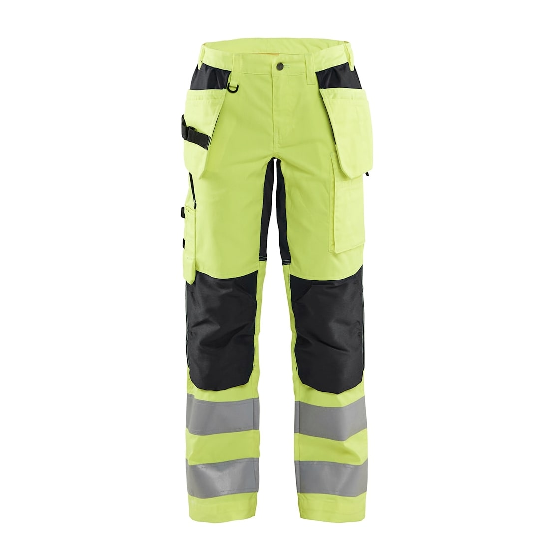 Pantalon stretch haute visibilité femme Blaklader jaune fluo : noir