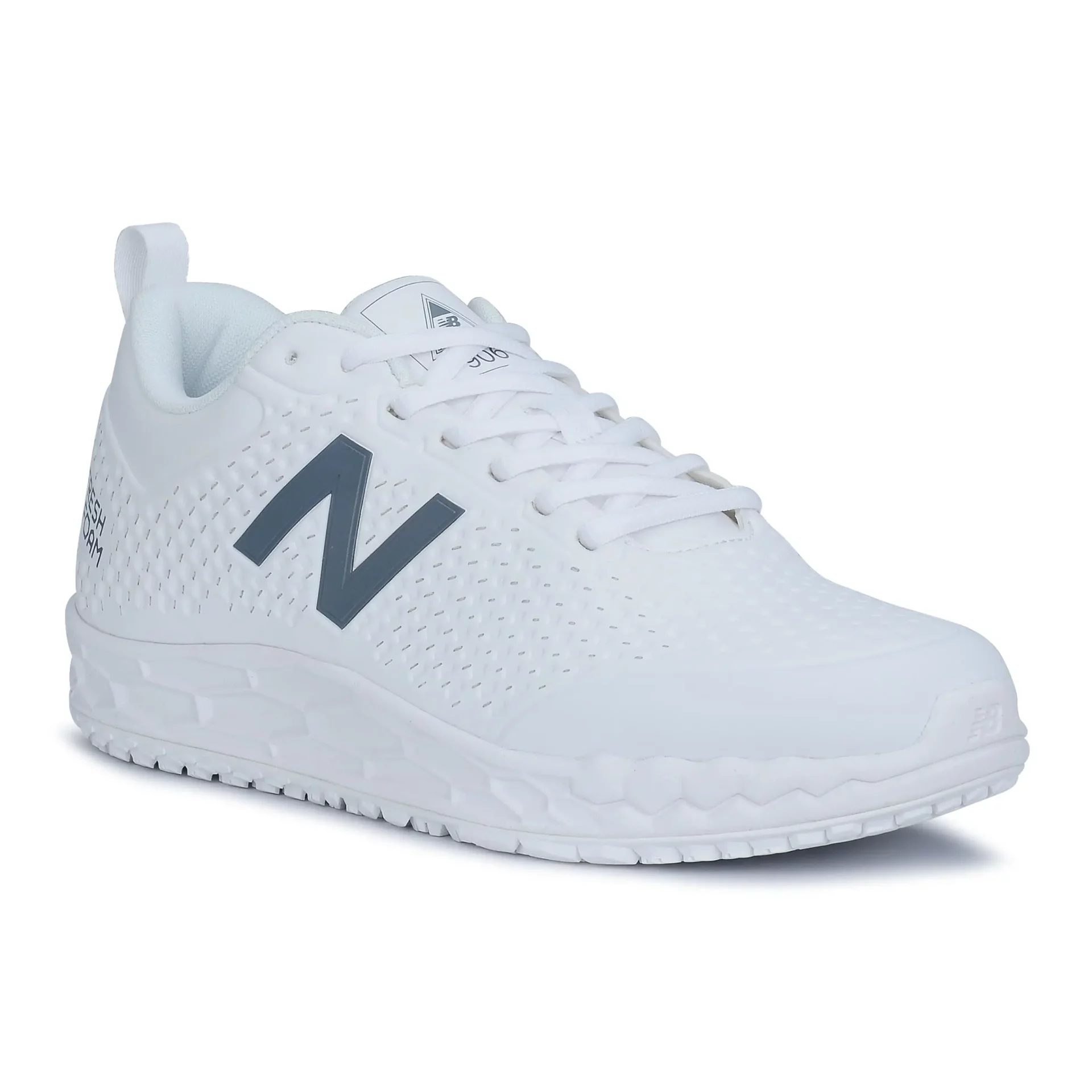 Chaussures de travail 906 SR OB HRO SRC New Balance blanches vue de 3-4 face