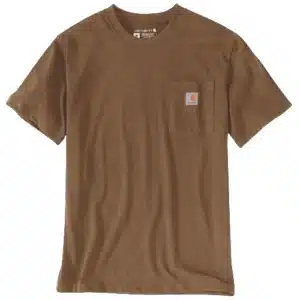 T-shirt de travail manches courtes poche Carhartt marron