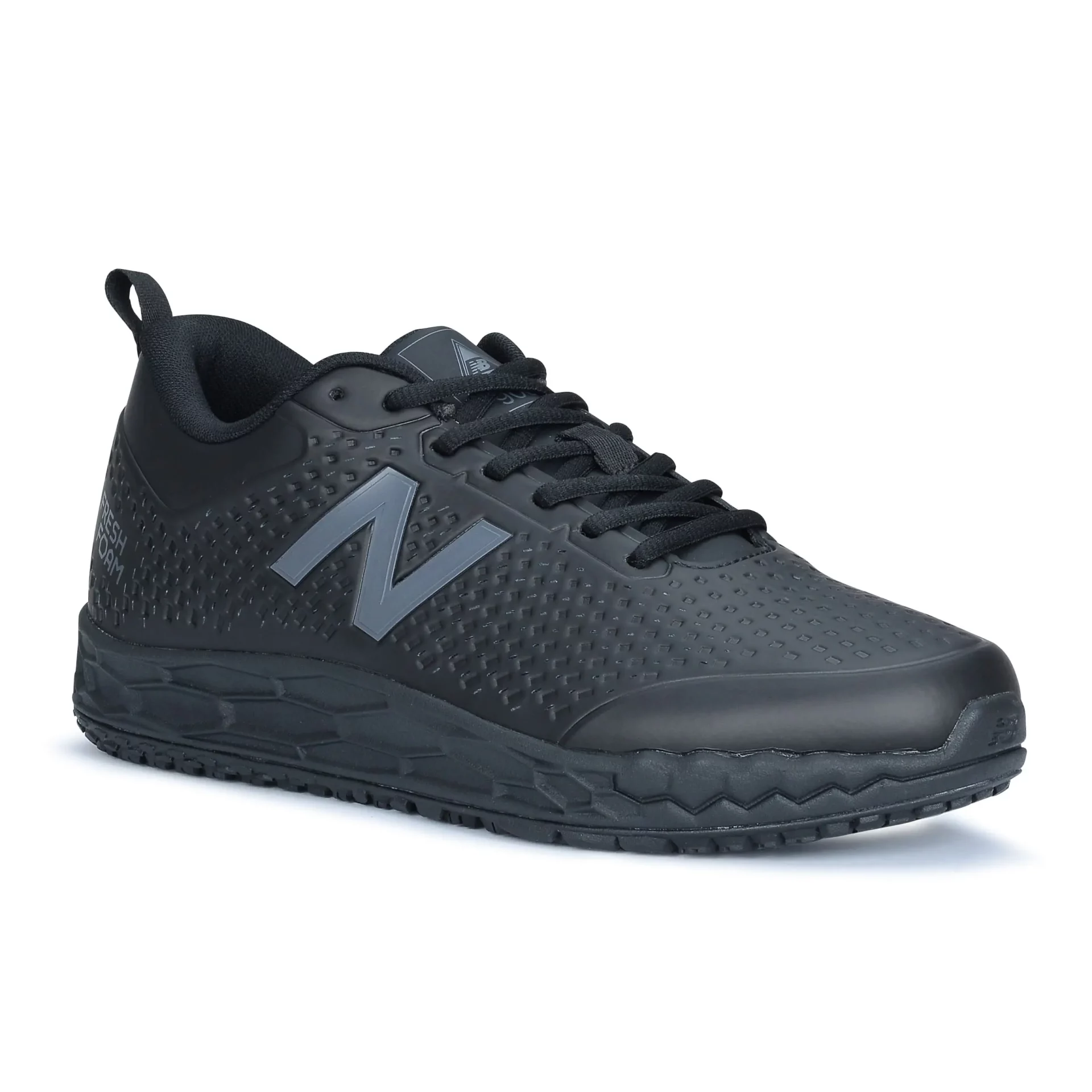 Chaussures de travail femme 906 SR OB HRO SRC New Balance vue de face trois quarts gauche noir