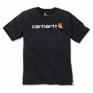T-shirt de travail manches courtes Core logo Carhartt noir vue de face