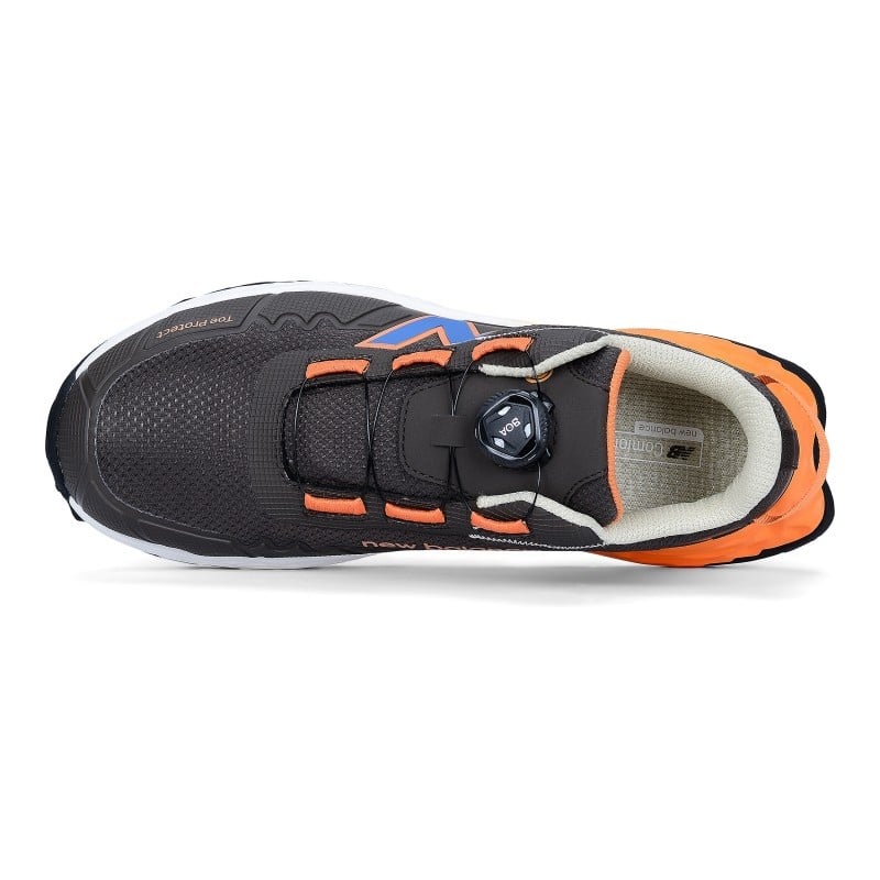 Chaussures de sécurité basses Cremorne BOA S3L New Balance vue du dessus orange