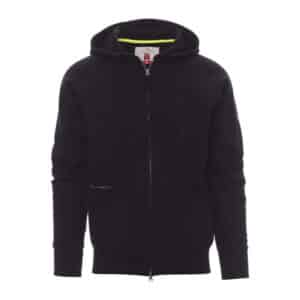 Sweat-shirt à capuche homme Dallas + Payper vue de face noir