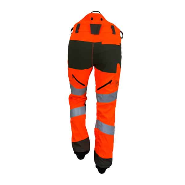 Pantalon anti-coupure HV tronçonneuse Classe 1 Type A haute visibilité Francital vue de dos