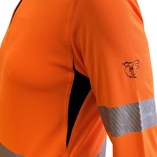 T-shirt de travail haute visibilité manches longues Classe 2 EN 20471 Francital vue cote gauche