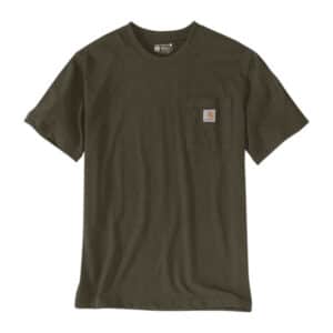 T-shirt-de-travail-manches-courtes-poche-Carhartt-vert-kaki-fonce