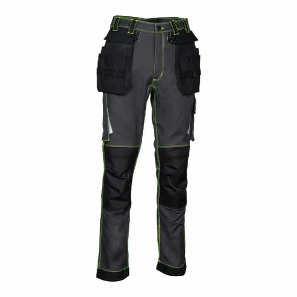 Pantalon de travail Leiria Cofra vue de face gris vert