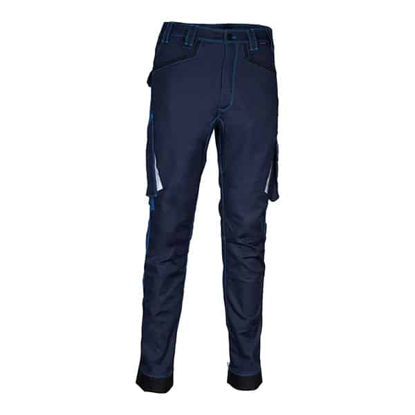 Pantalon de travail anti-abrasion Montijo Cofra vue de face bleu marine bleu roi