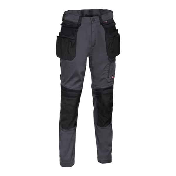Pantalon de travail stretch Pakatti Cofra gris noir vue de face