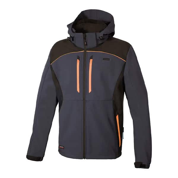 Softshell de travail Klarbo Cofra vue de face Bleu marine Orange