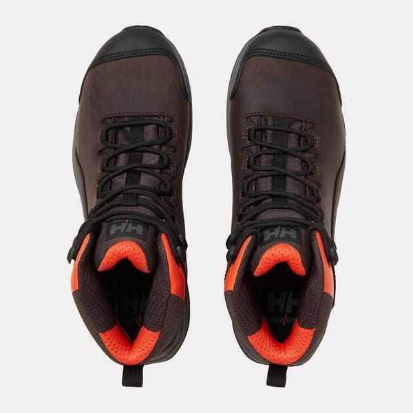 Bottes de sécurité mi-montantes Manchester LTR S7S HT Helly Hansen Vue de dessus Marron foncé
