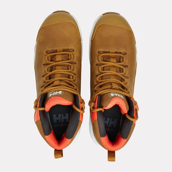 Bottes de sécurité mi-montantes Manchester LTR S7S HT Helly Hansen Vue de dessus Marron clair