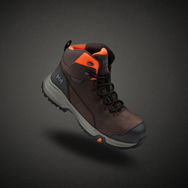 Bottes de sécurité mi-montantes Manchester LTR S7S HT Helly Hansen Vue mise en situation Marron clair