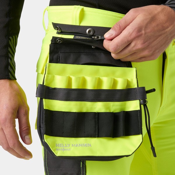 Poche d’électricien haute visibilité HH Connect™ Helly Hansen Vue portée de face Jaune fluo
