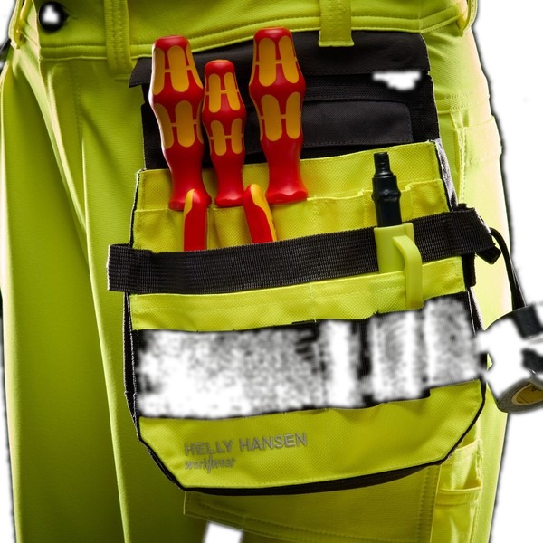 Poche d’électricien haute visibilité HH Connect™ Helly Hansen Vue zoomée porte-outils équipés Jaune fluo