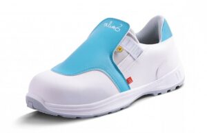 Chaussures de sécurité basses Moon S2 Gaston Mille vue de 3/4 blanc