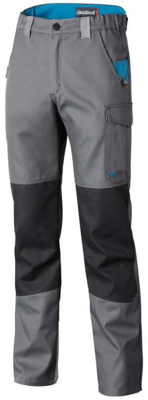 Pantalon de travail B-rok Molinel vue de coté avant gris foncé