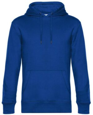 Sweat capuche King B&C vue de face bleu