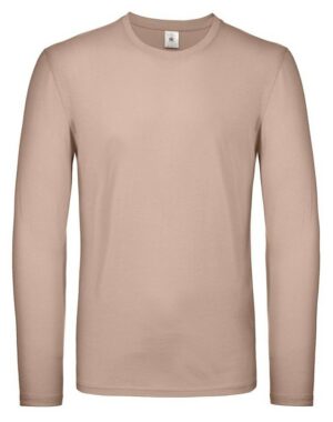 Tee-shirt homme manches longues E150 B&C vue de face beige