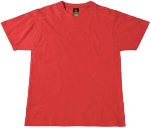 Tee-shirt de travail Perfect pro B&C vue de face rouge