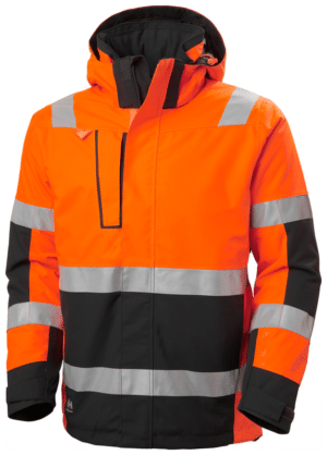 Veste haute visibilité d’hiver Alna 2.0 Helly Hansen vue de face orange