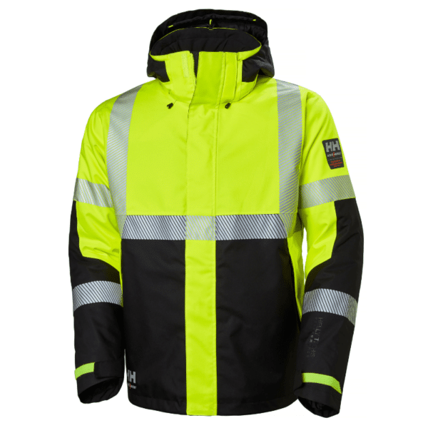 Veste haute visibilité hiver ICU Helly Hansen vue de face jaune