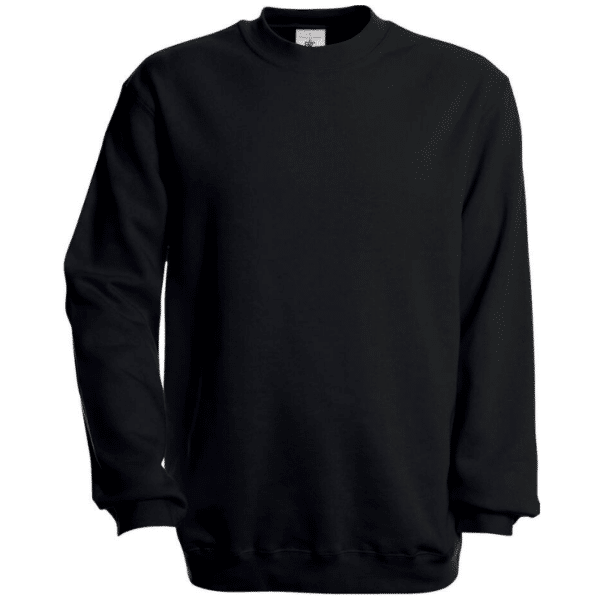 Sweat col rond Set In B&C vue de face noire