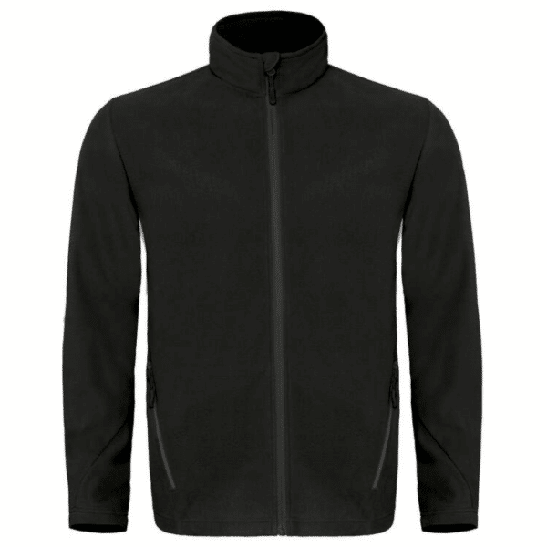 Veste micropolaire homme B&C vue de face noir