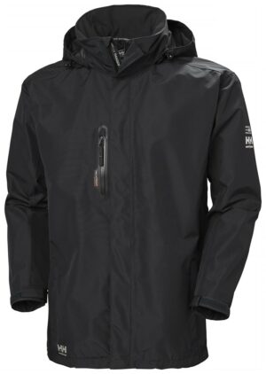Parka de travail imperméable Manchester Helly Hansen vue de face noir