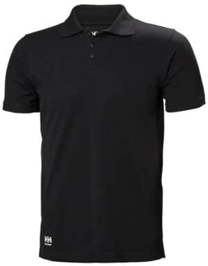 Polo de travail Classic Helly Hansen vue de face noir