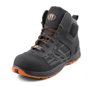 Chaussures de sécurité montantes Neptune S3 Gaston Mille vue de 3/4 noir