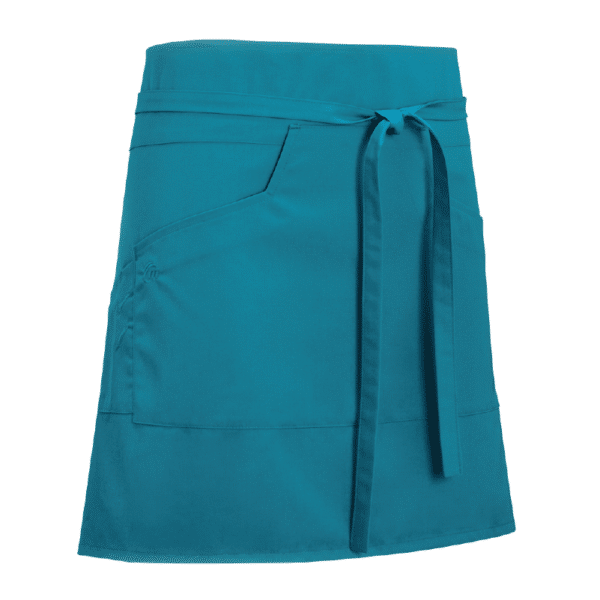Tablier de service Nell 45 Molinel vue de coté cyan