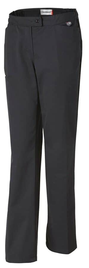 Pantalon de cuisine Femme Exalt’r Molinel vue de coté avant noir