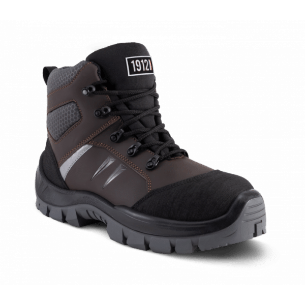 Chaussures de sécurité montantes S3 Hot cumin Gaston Mille vue de coté marron