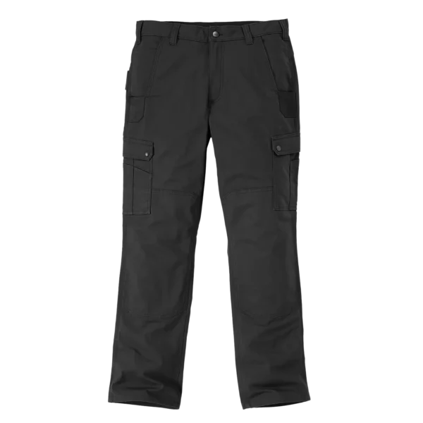 Pantalon de travail Relaxed Ripstop Cargo Carhartt noir vue de face