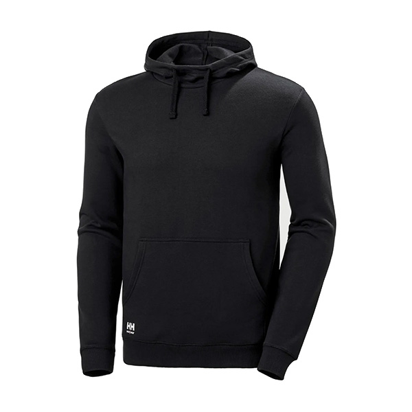 Sweat à capuche de travail Classic 2.0 Helly Hansen vue de face noir