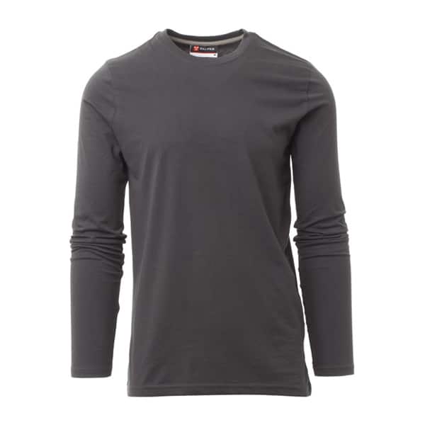 T-shirt de travail manches longues homme Pineta Payper vue de face anthracite