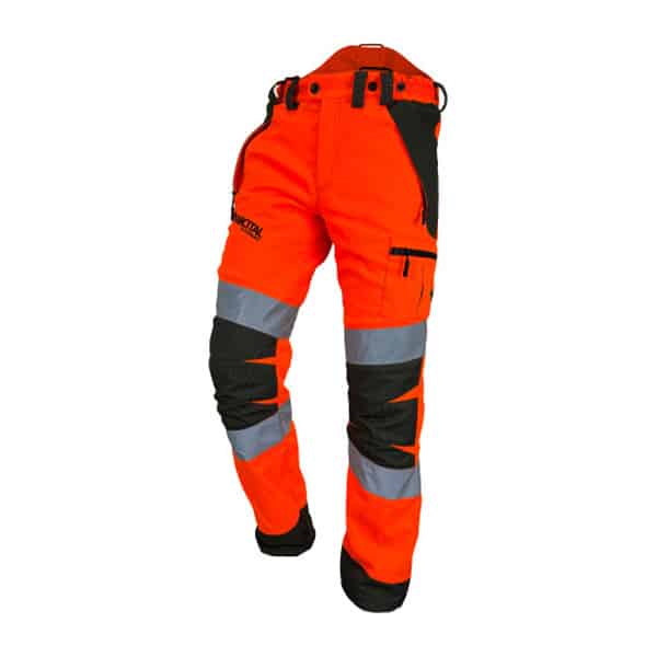 Pantalon anti-coupure HV tronçonneuse Classe 1 Type A haute visibilité Francital vue de face