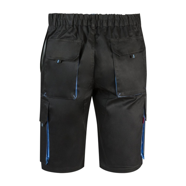 Bermuda de travail multipoches bicolore Velilla noir bleu vue de dos