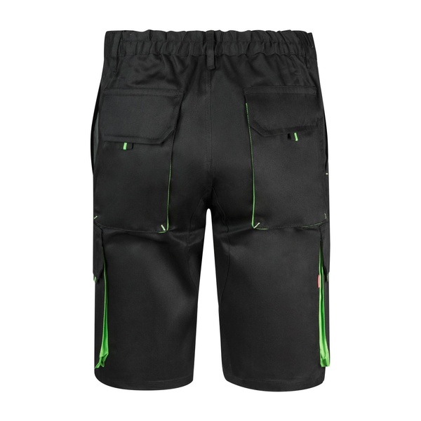 Bermuda de travail multipoches bicolore Velilla noir vert vue de dos