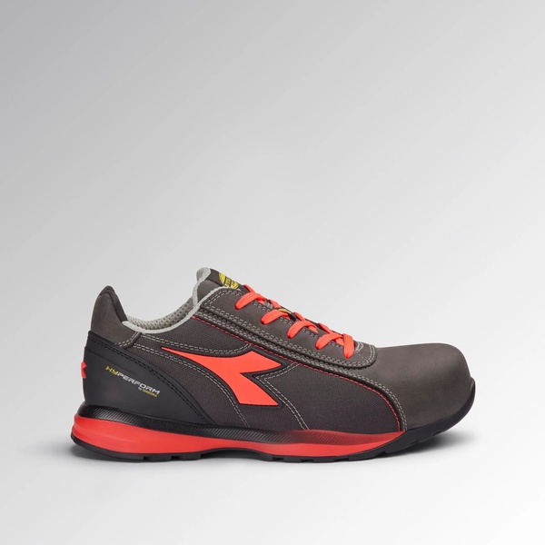 Chaussures de sécurité basses Glove Hyperform S3S Diadora Noir Rouge Vue côté droit