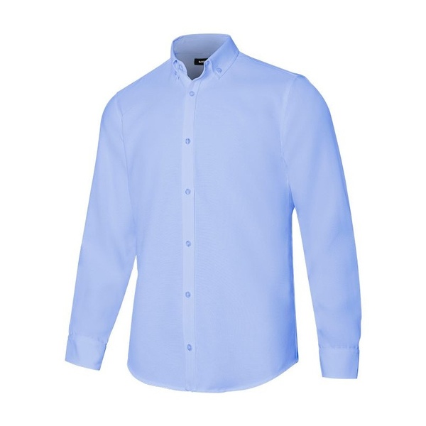 Chemise de travail homme stretch Velilla bleu clair vue de face