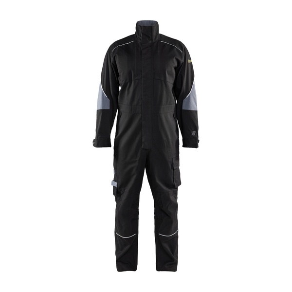 Combinaison de travail manches longues retardant flamme Blaklader Gris clair Noir Vue de face