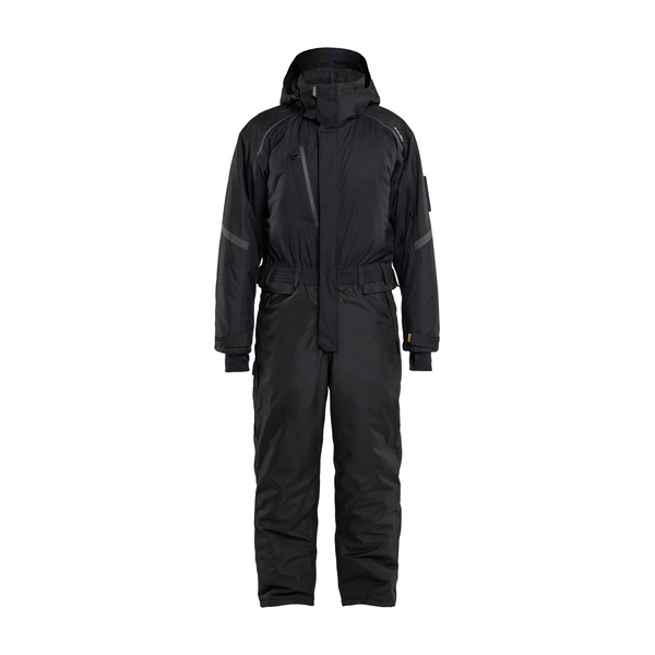 Combinaison hiver manches longues a capuche amovible Blaklader Noir Vue de face
