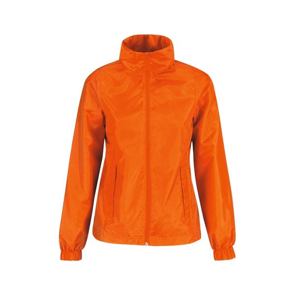 Coupe-vent de travail femme doublé tricot B&C orange vue de face