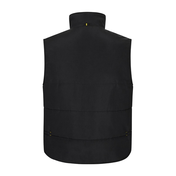 Gilet de travail matelassé bicolore multipoches Velilla noir jaune vue de dos