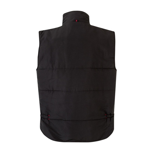 Gilet de travail matelassé bicolore multipoches Velilla noir rouge vue de dos