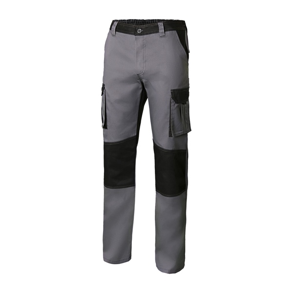 Pantalon de travail multipoches Velilla gris noir vue de face